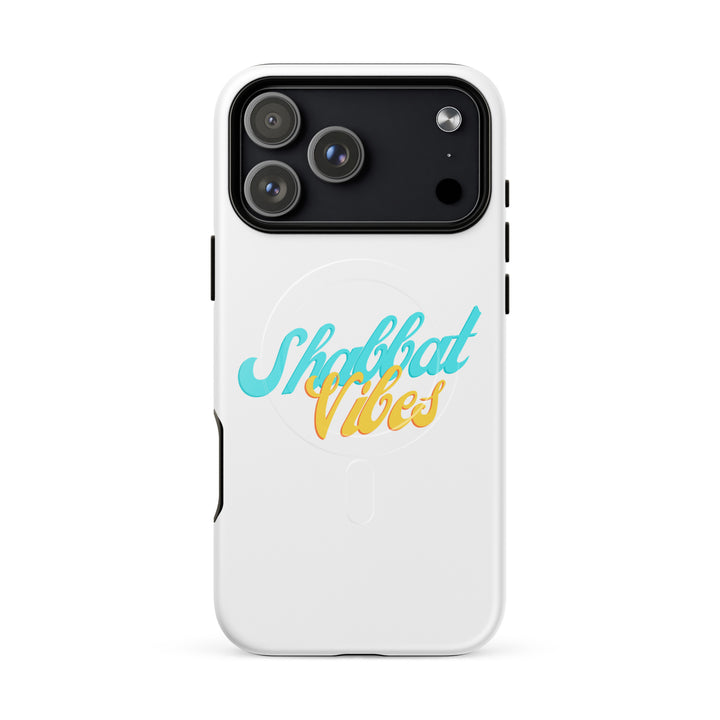 Shabbat Vibes Jewish pride magsafe® tough case for iphone® in Glossy - close-up