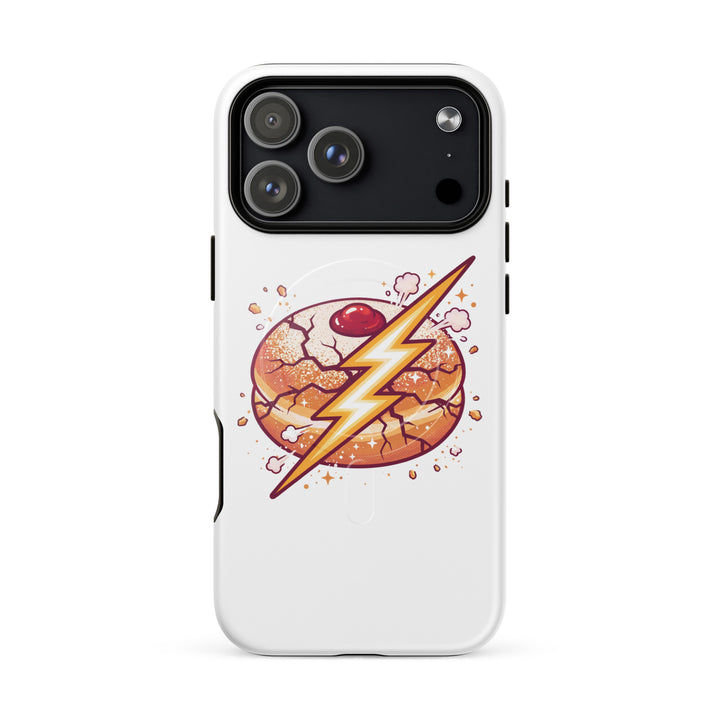 Sufganiyah Lightning Jewish pride magsafe® tough case for iphone® in Glossy - close-up
