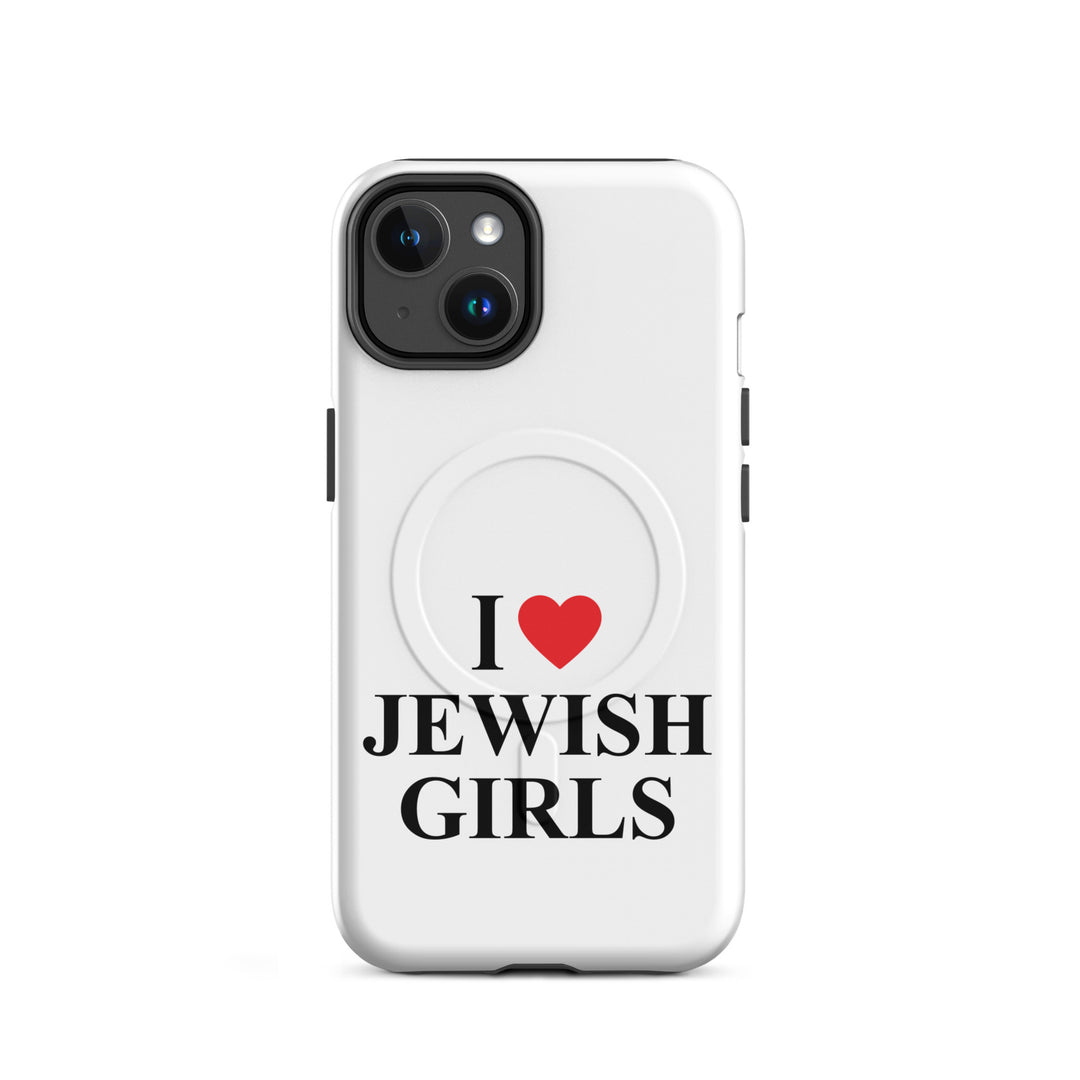 I Love Jewish Girls Jewish pride magsafe® tough case for iphone® in Matte - detail view