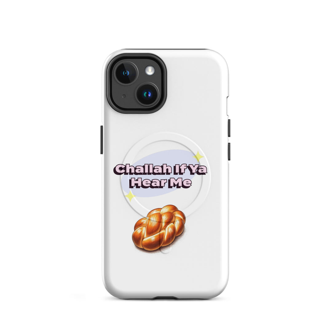 Challah if ya hear me Jewish pride magsafe® tough case for iphone® in Matte - detail view