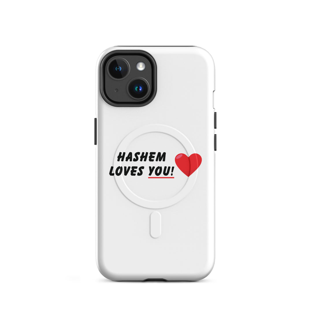 Hashem Loves You Jewish pride magsafe® tough case for iphone® in Matte - detail view
