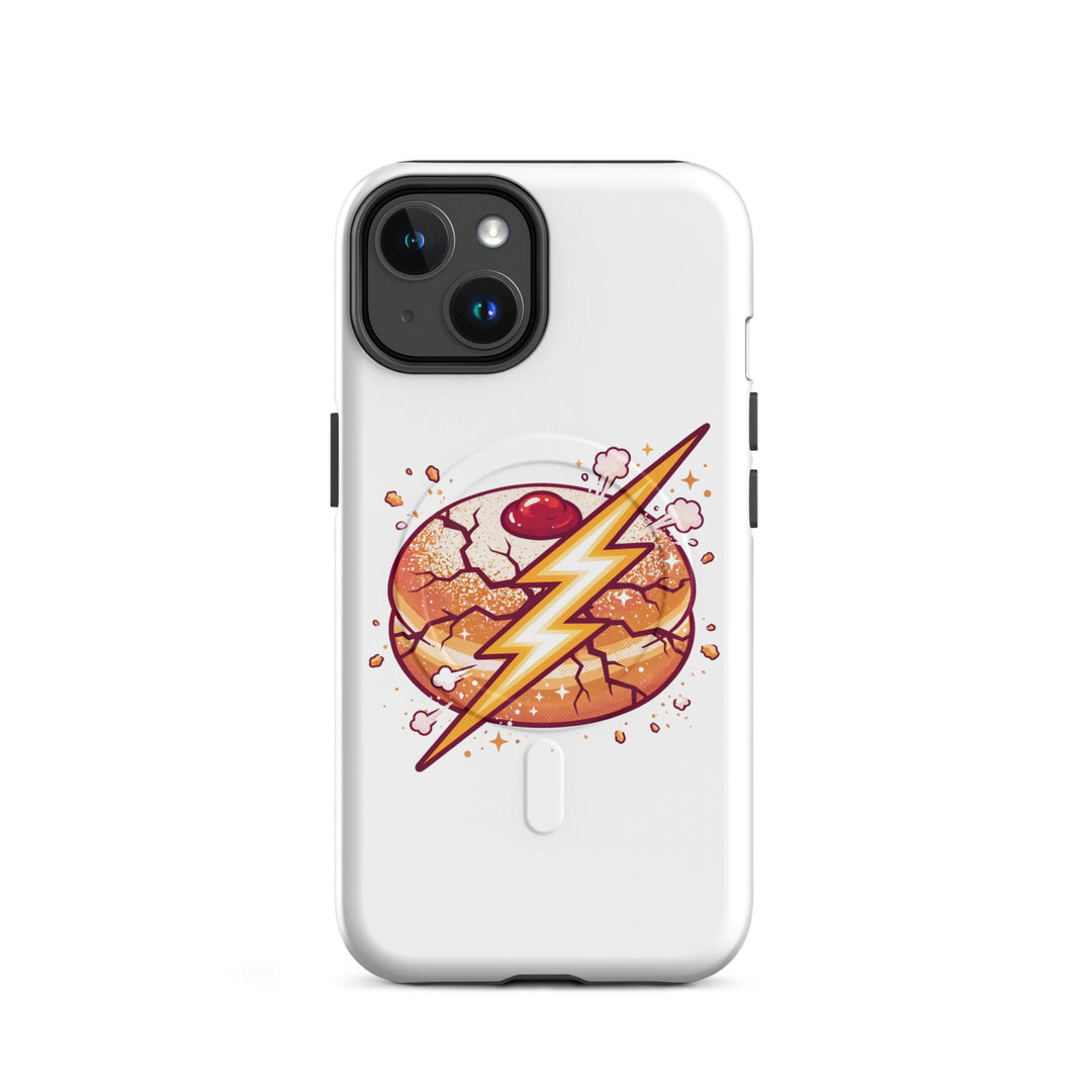 Sufganiyah Lightning Jewish pride magsafe® tough case for iphone® in Matte - detail view