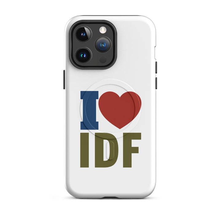I Love IDF Israel army magsafe® tough case for iphone® in Matte - front view