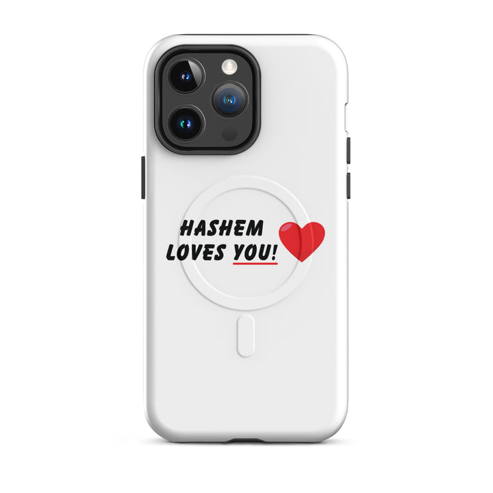 Hashem Loves You Jewish pride magsafe® tough case for iphone® in Matte - front view
