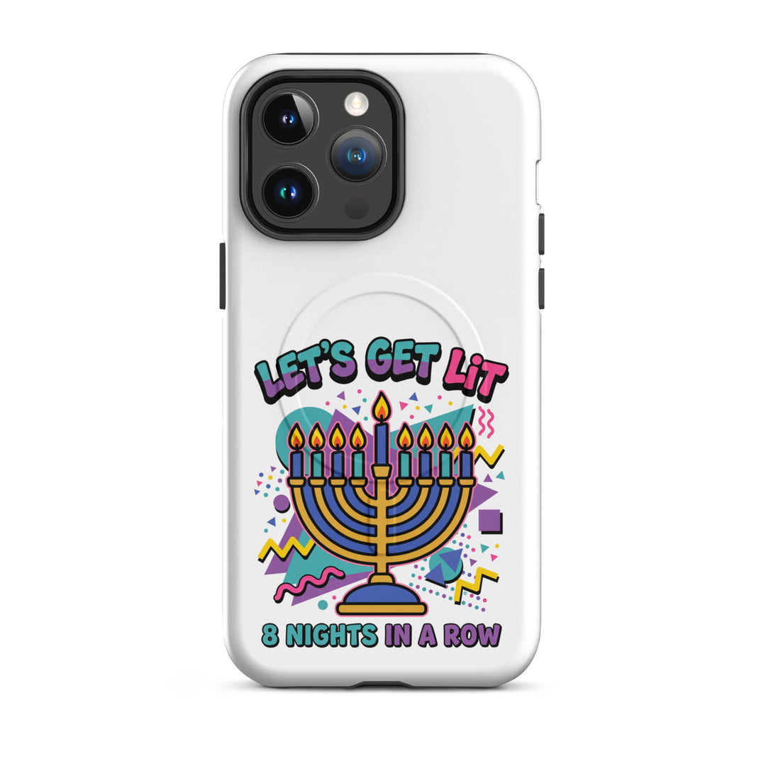 Lets Get Lit 90s Jewish pride magsafe® tough case for iphone® in Matte - front view