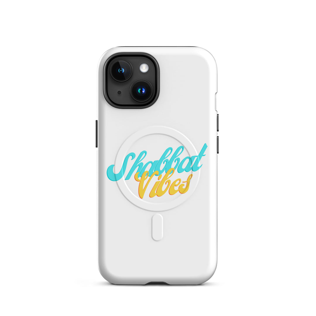 Shabbat Vibes Jewish pride magsafe® tough case for iphone® in Matte - detail view