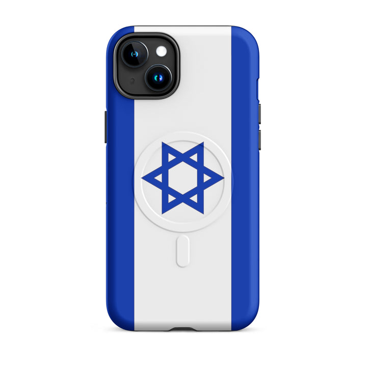 Israel Flag Israel magsafe® tough case for iphone® in Matte - flat lay
