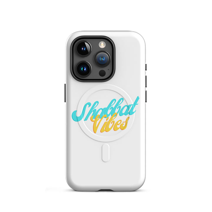 Shabbat Vibes Jewish pride magsafe® tough case for iphone® in Matte - side view