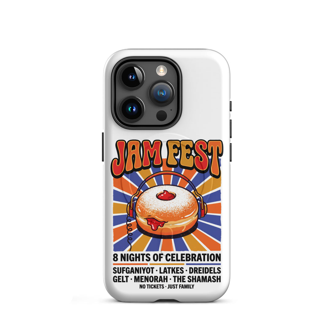 Jam Fest 8 Nights Jewish pride magsafe® tough case for iphone® in Matte - side view