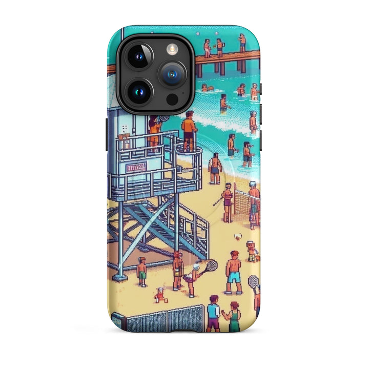 TLV Frishman beach 16 Bit Jewish pride magsafe® tough case for iphone® in Matte - front view