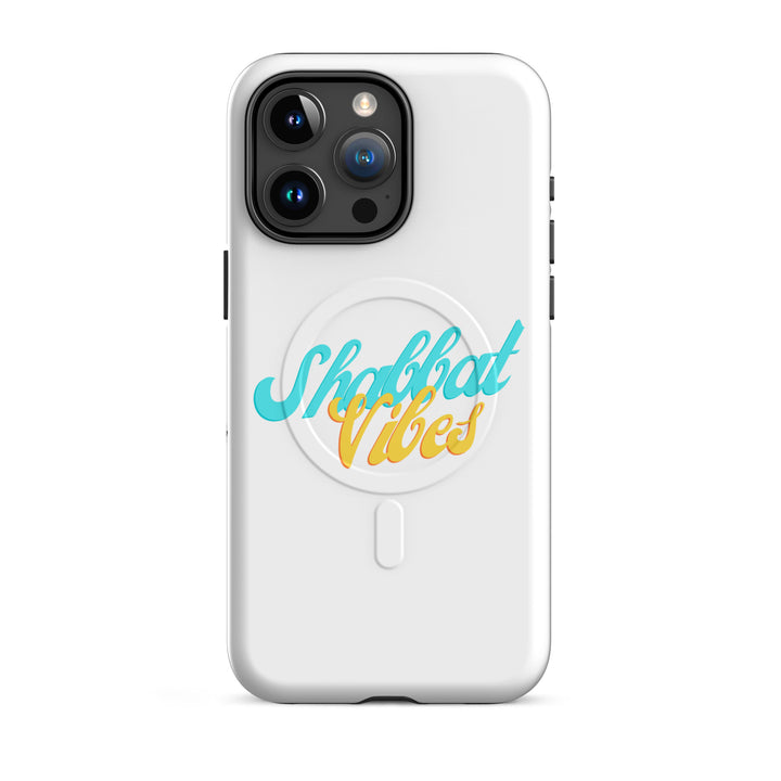 Shabbat Vibes Jewish pride magsafe® tough case for iphone® in Matte - front view
