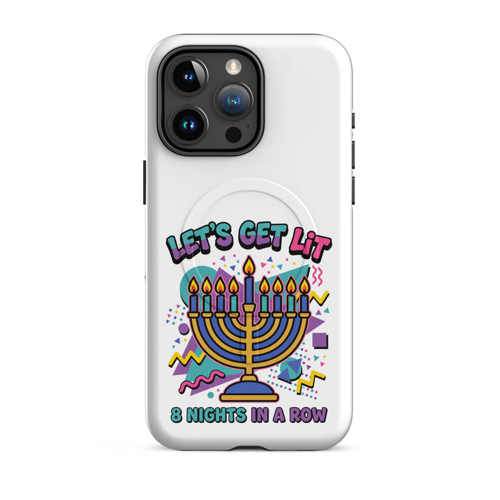 Lets Get Lit 90s Jewish pride magsafe® tough case for iphone® in Matte - front view
