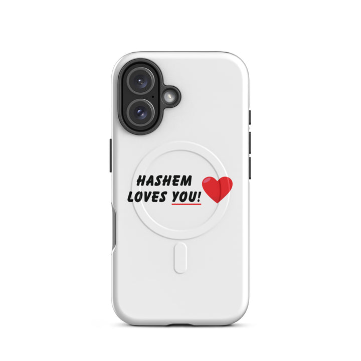 Hashem Loves You Jewish pride magsafe® tough case for iphone® in Matte - detail view
