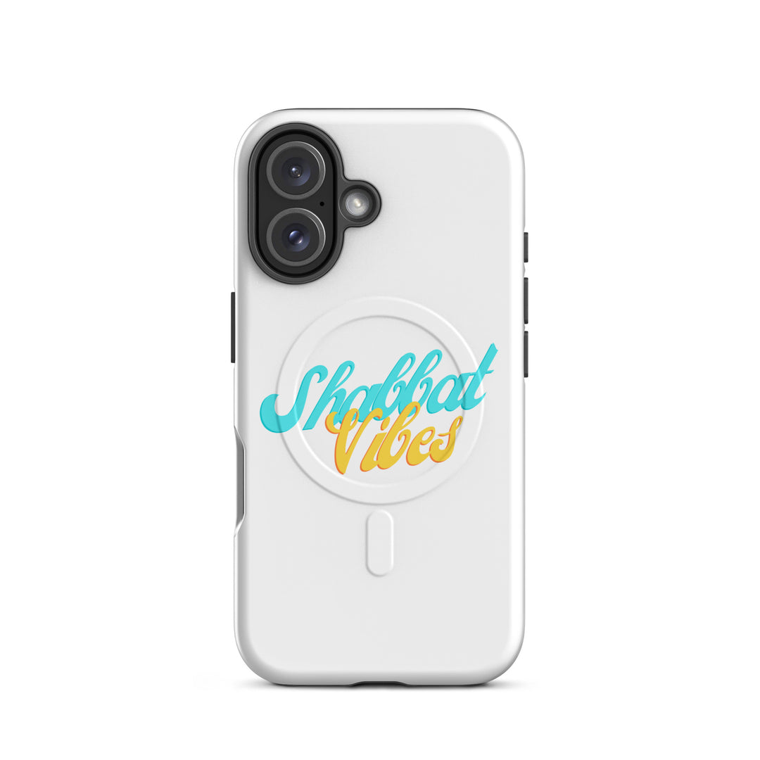 Shabbat Vibes Jewish pride magsafe® tough case for iphone® in Matte - detail view
