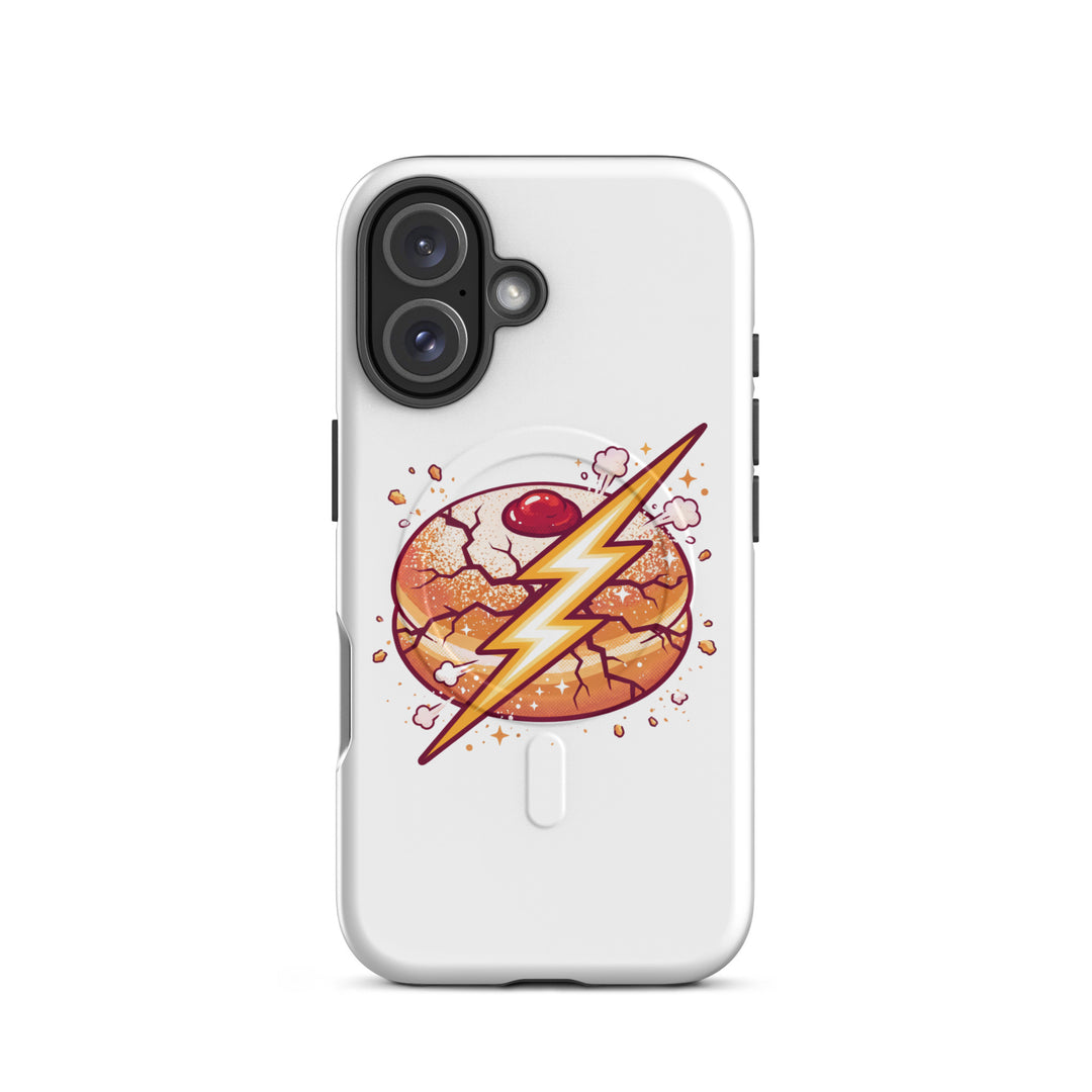 Sufganiyah Lightning Jewish pride magsafe® tough case for iphone® in Matte - detail view