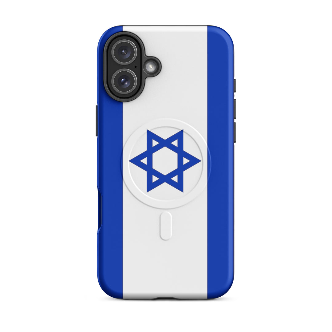 Israel Flag Israel magsafe® tough case for iphone® in Matte - flat lay
