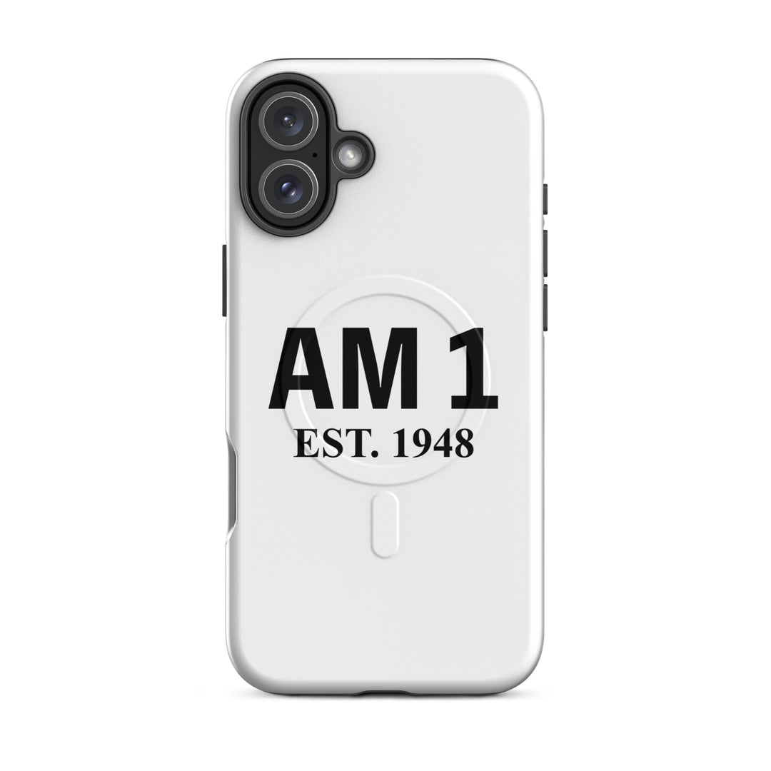 AM 1 | עם 1 Jewish pride magsafe® tough case for iphone® in Matte - flat lay