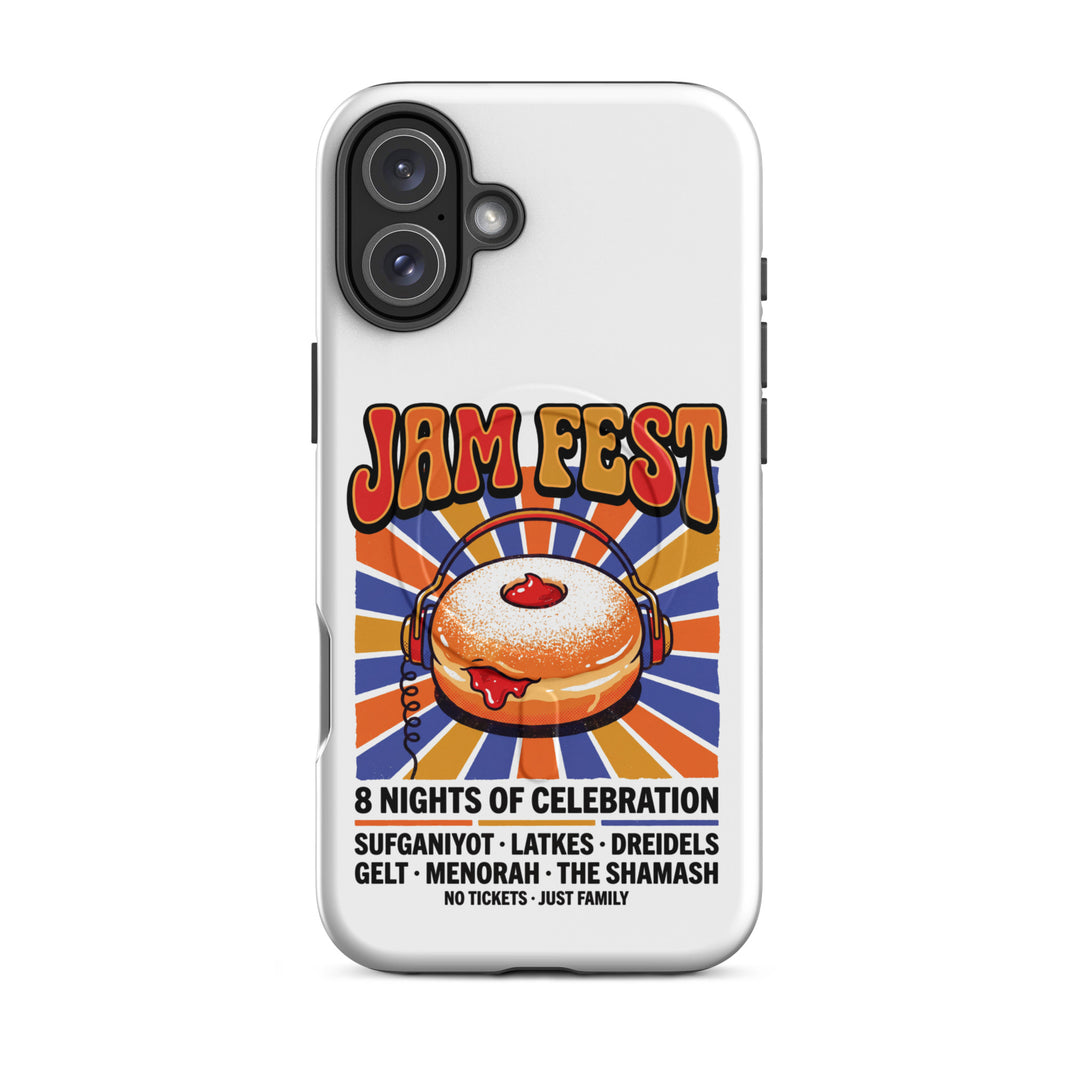 Jam Fest 8 Nights Jewish pride magsafe® tough case for iphone® in Matte - flat lay