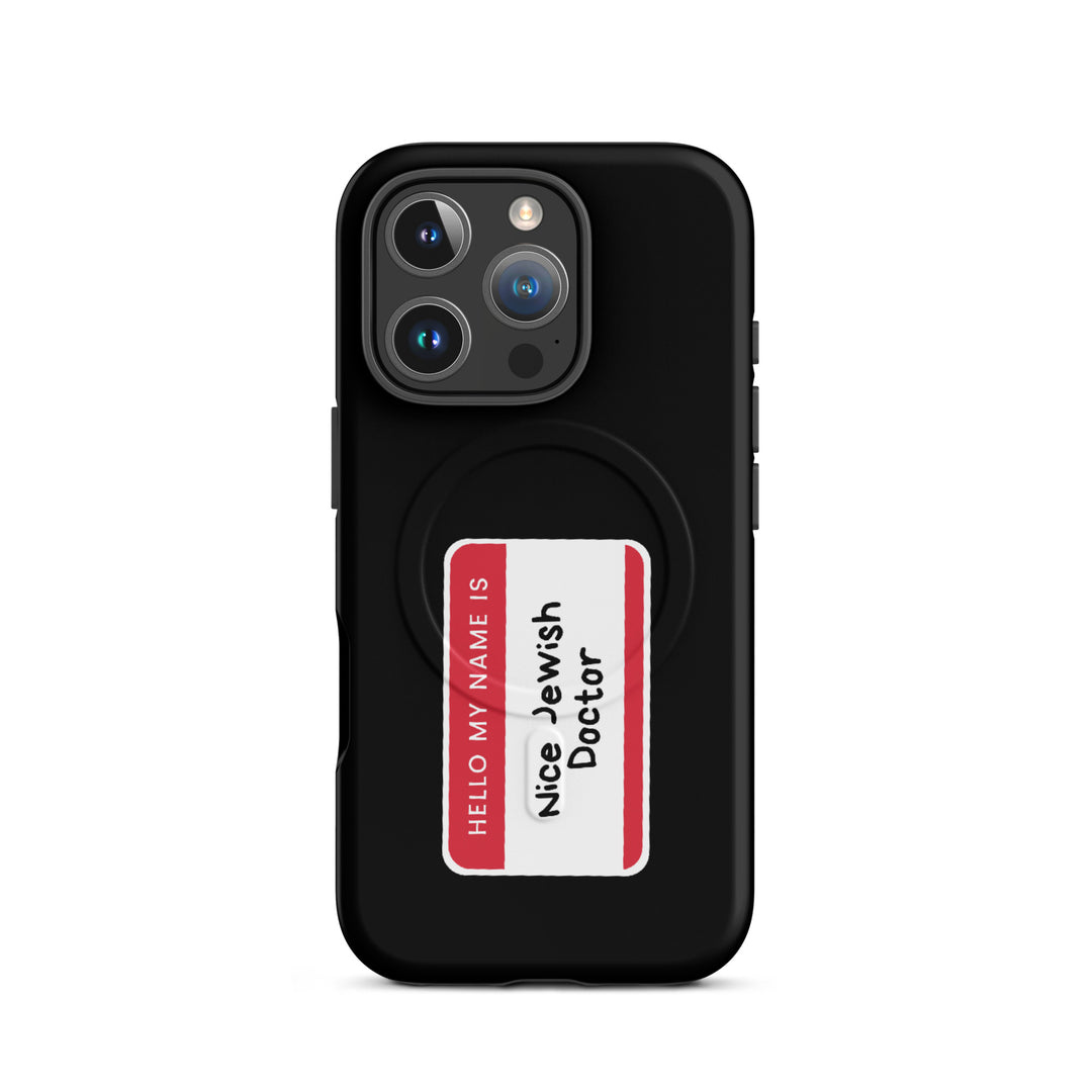Nice Jewish Doctor Jewish pride magsafe® tough case for iphone® in Matte - side view