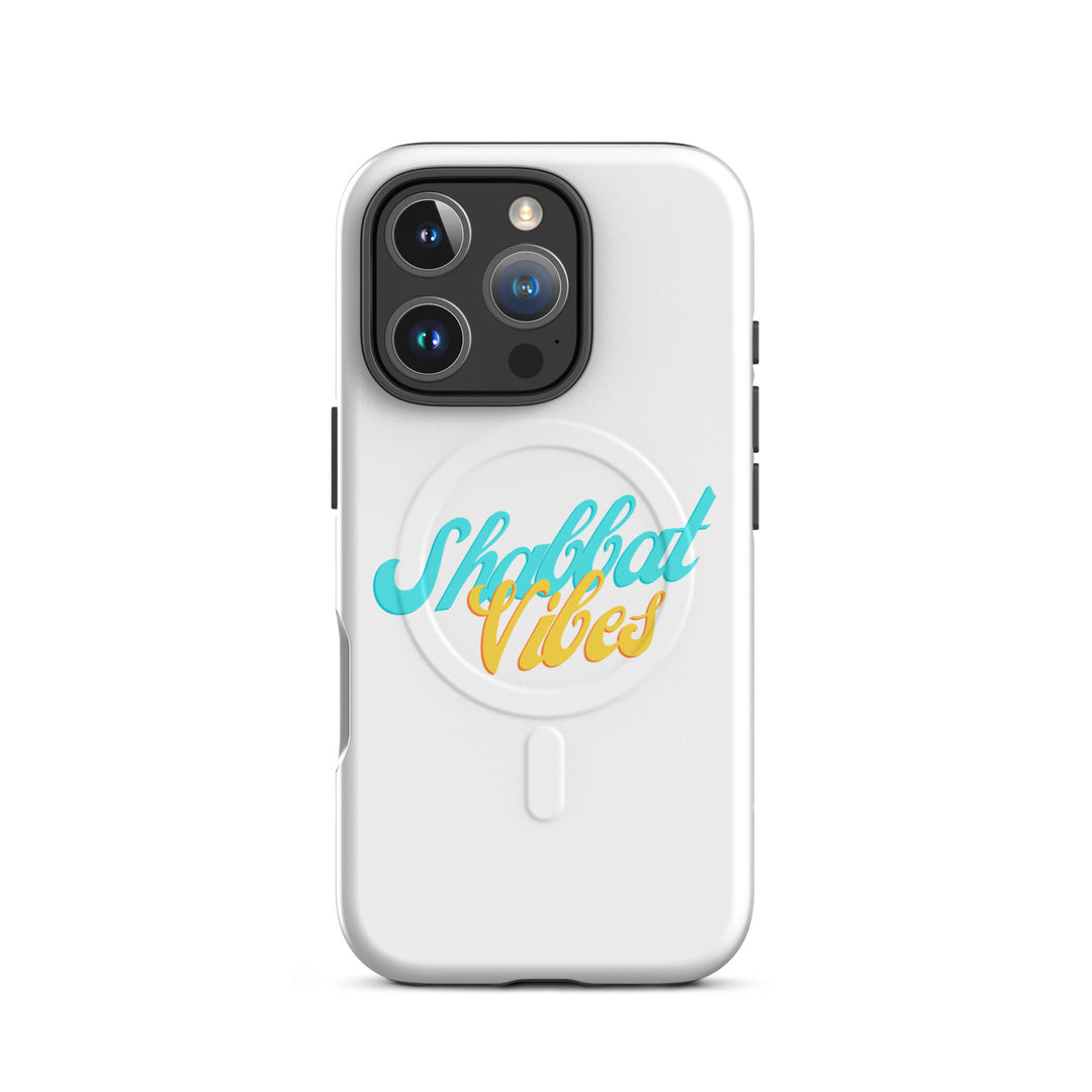 Shabbat Vibes Jewish pride magsafe® tough case for iphone® in Matte - side view