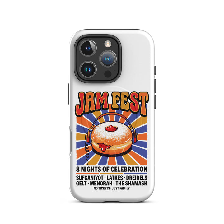 Jam Fest 8 Nights Jewish pride magsafe® tough case for iphone® in Matte - side view