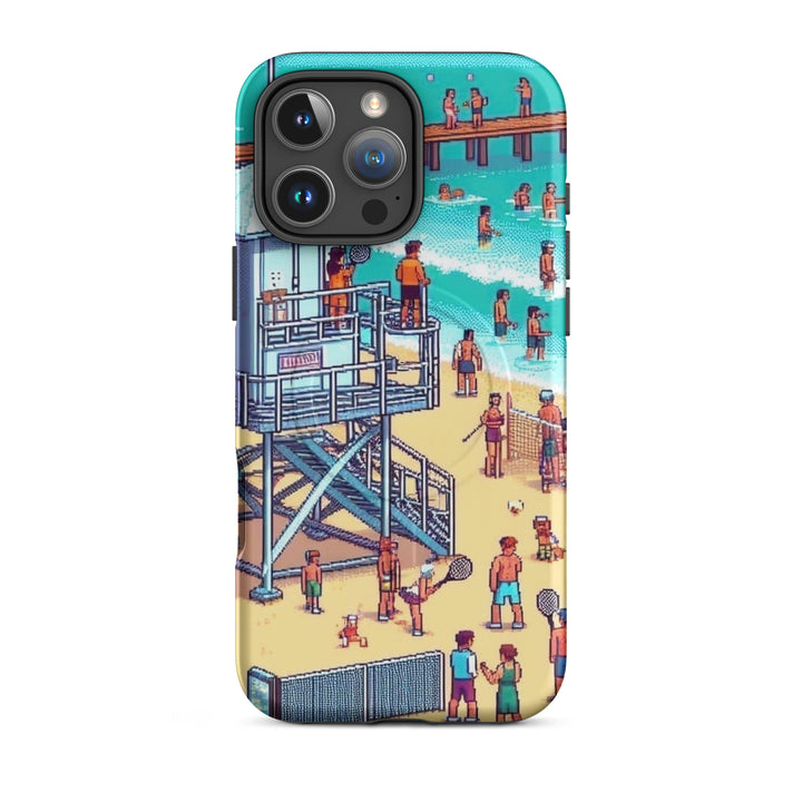 TLV Frishman beach 16 Bit Jewish pride magsafe® tough case for iphone® in Matte - front view