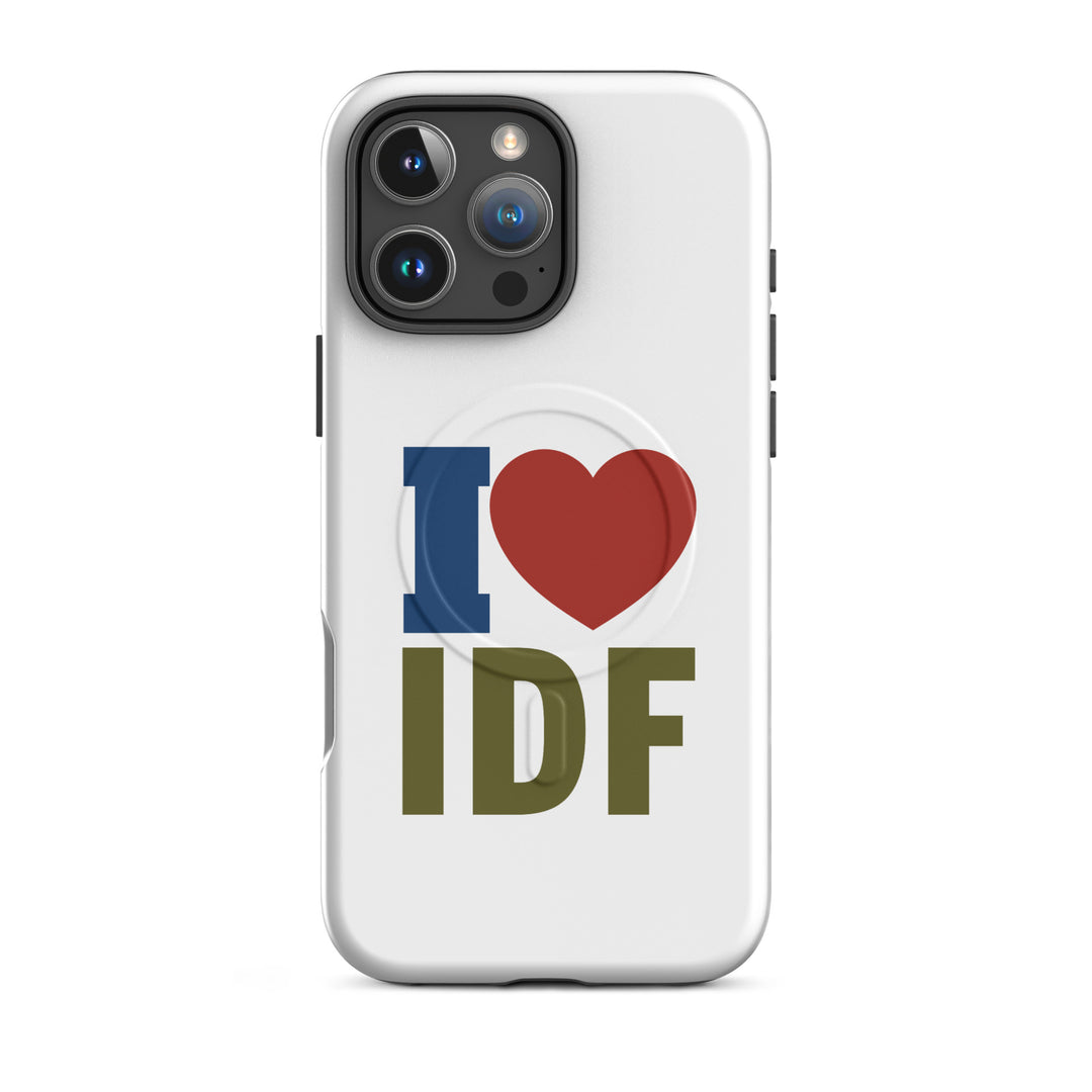I Love IDF Israel army magsafe® tough case for iphone® in Matte - front view