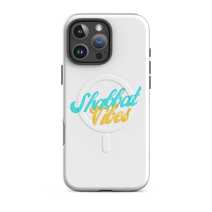 Shabbat Vibes Jewish pride magsafe® tough case for iphone® in Matte - front view