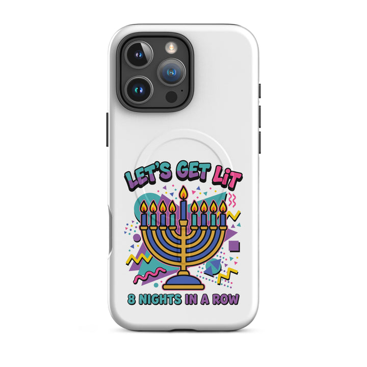 Lets Get Lit 90s Jewish pride magsafe® tough case for iphone® in Matte - front view
