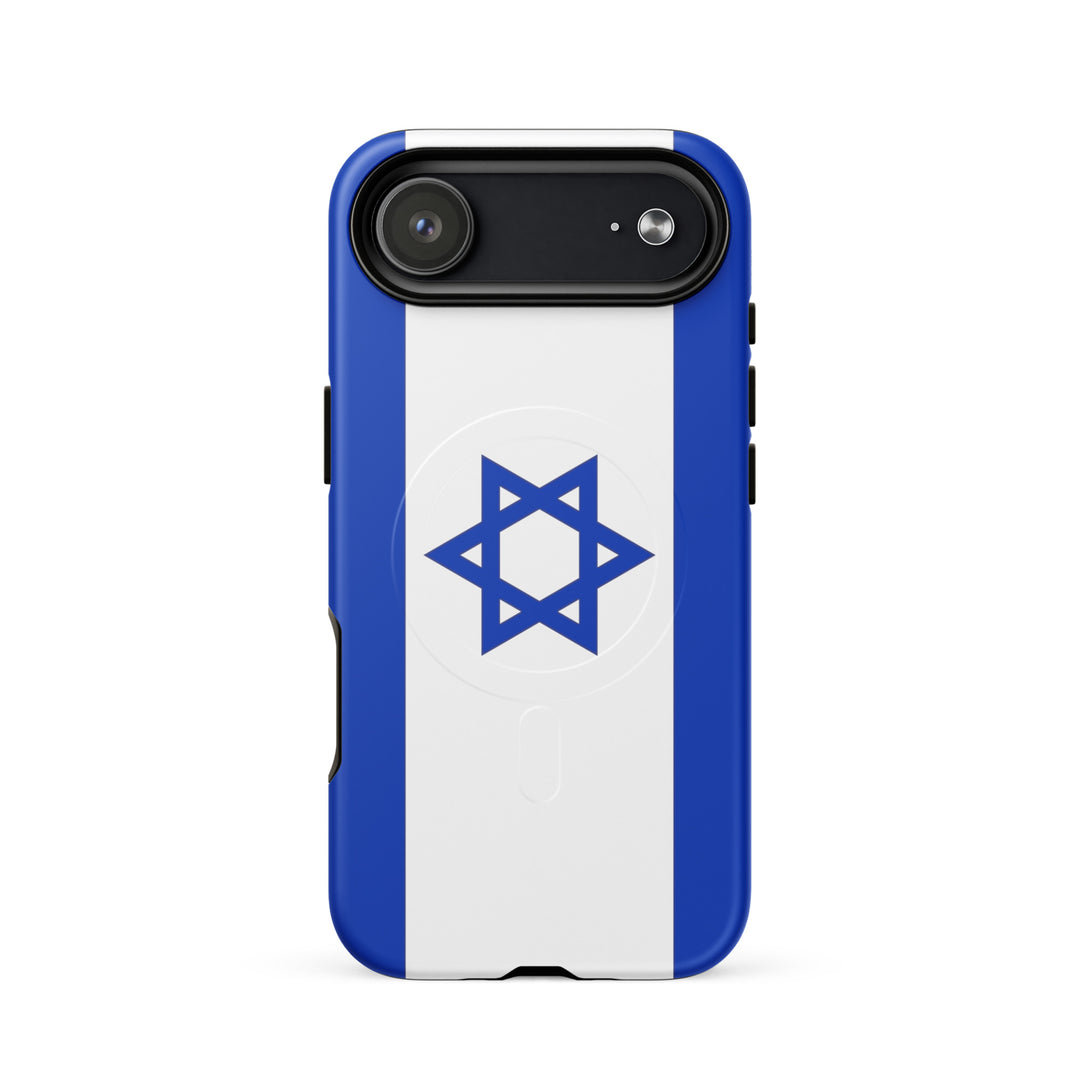 Israel Flag Israel magsafe® tough case for iphone® in Matte - flat lay