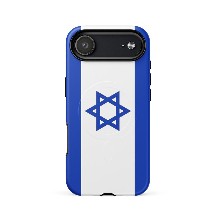 Israel Flag Israel magsafe® tough case for iphone® in Matte - flat lay