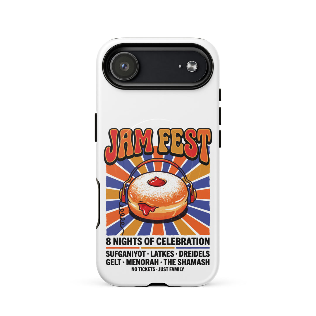 Jam Fest 8 Nights Jewish pride magsafe® tough case for iphone® in Matte - flat lay