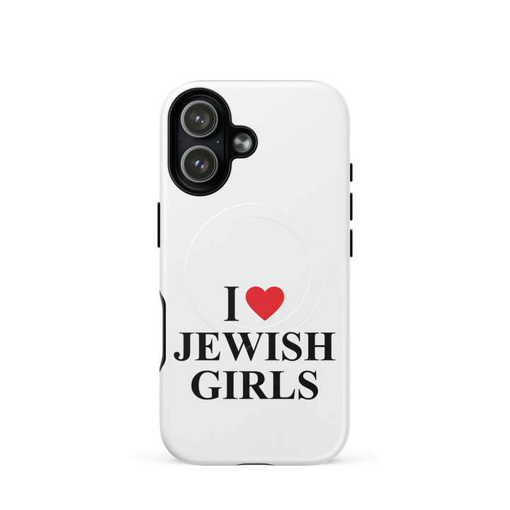 I Love Jewish Girls Jewish pride magsafe® tough case for iphone® in Matte - detail view