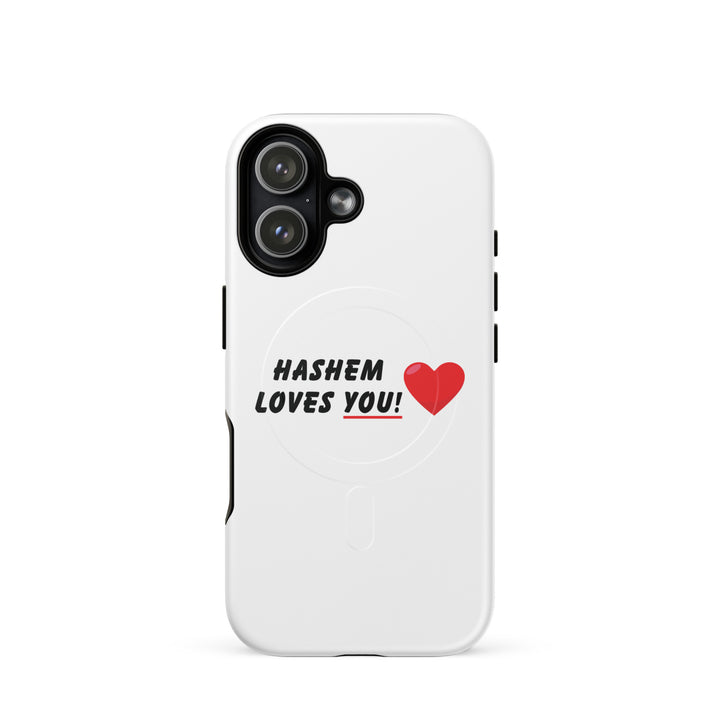 Hashem Loves You Jewish pride magsafe® tough case for iphone® in Matte - detail view