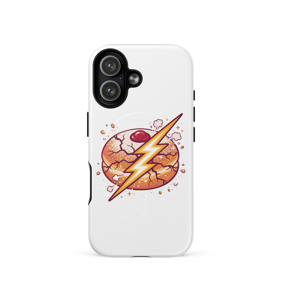 Sufganiyah Lightning Jewish pride magsafe® tough case for iphone® in Matte - detail view