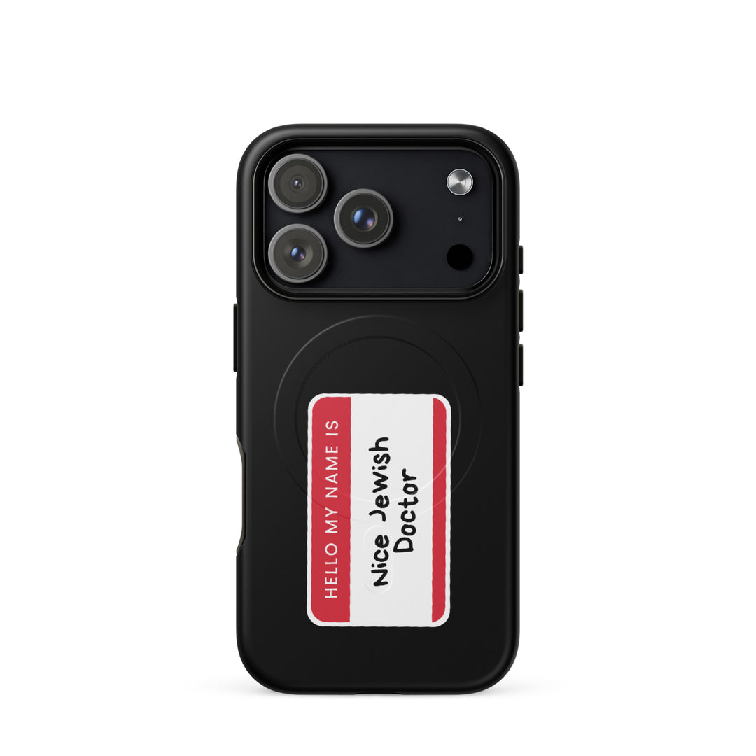 Nice Jewish Doctor Jewish pride magsafe® tough case for iphone® in Matte - side view