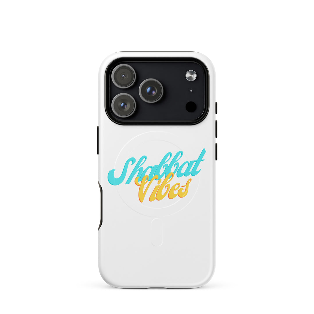 Shabbat Vibes Jewish pride magsafe® tough case for iphone® in Matte - side view