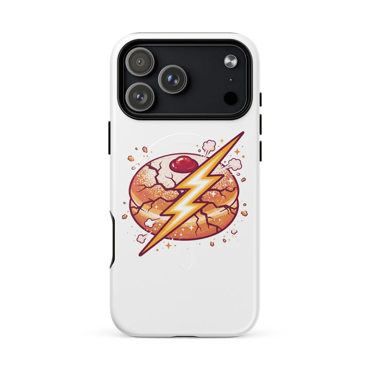 Sufganiyah Lightning Jewish pride magsafe® tough case for iphone® in Matte - front view