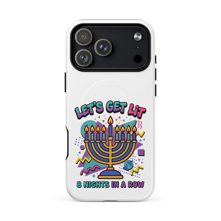 Lets Get Lit 90s Jewish pride magsafe® tough case for iphone® in Matte - front view
