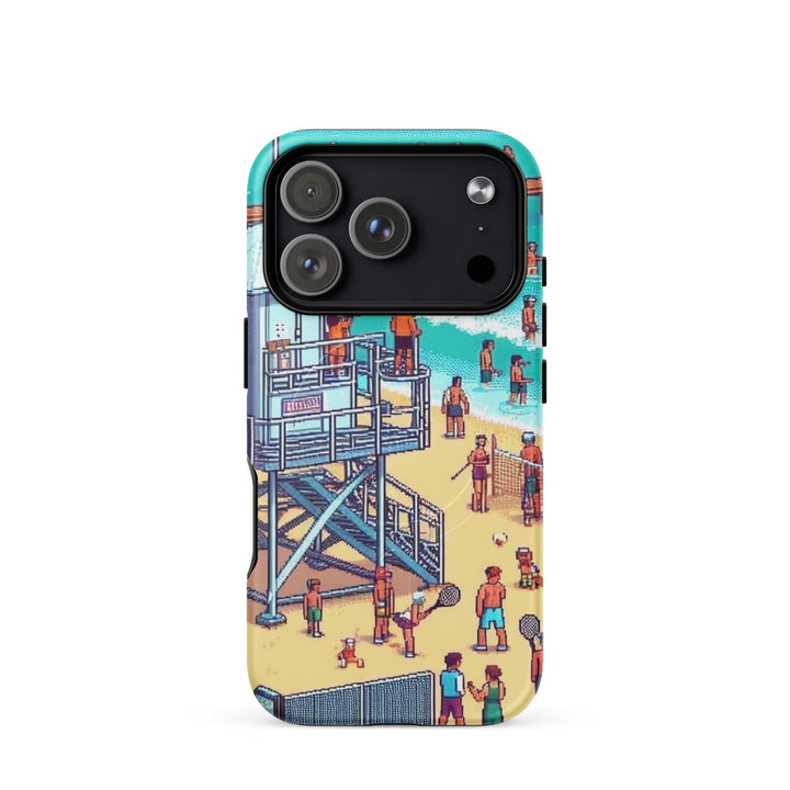TLV Frishman beach 16 Bit Jewish pride magsafe® tough case for iphone® in Matte - detail view