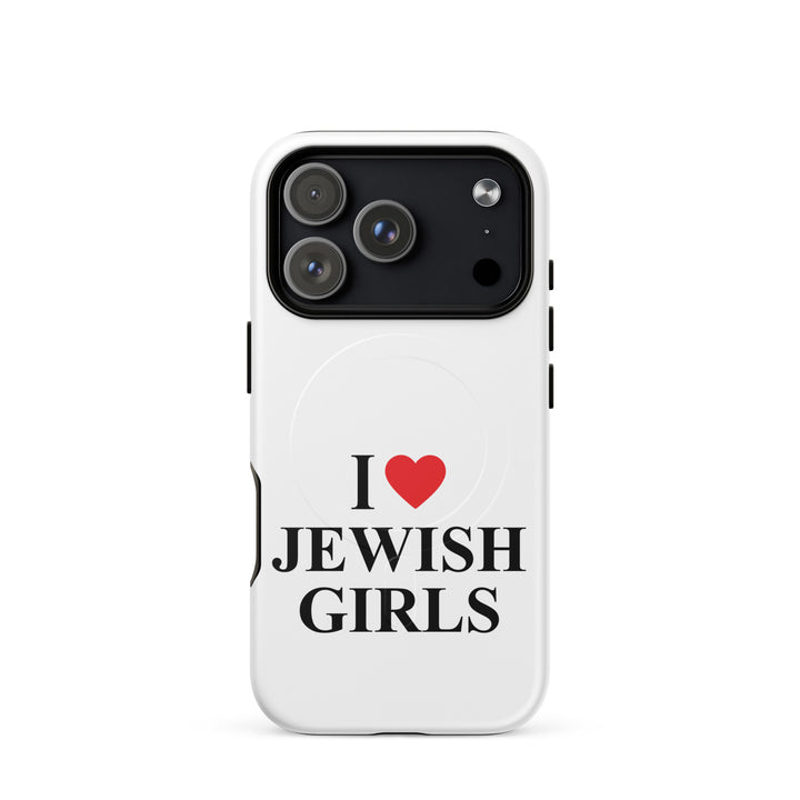 I Love Jewish Girls Jewish pride magsafe® tough case for iphone® in Matte - detail view