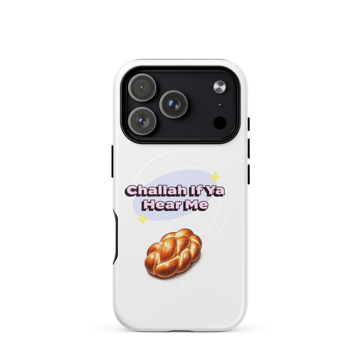 Challah if ya hear me Jewish pride magsafe® tough case for iphone® in Matte - detail view