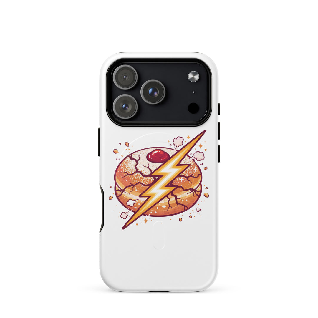 Sufganiyah Lightning Jewish pride magsafe® tough case for iphone® in Matte - detail view