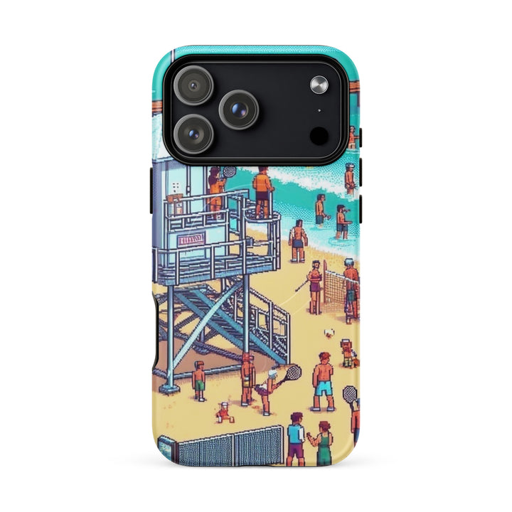 TLV Frishman beach 16 Bit Jewish pride magsafe® tough case for iphone® in Matte - front view