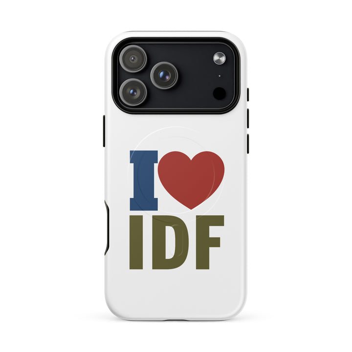 I Love IDF Israel army magsafe® tough case for iphone® in Matte - front view