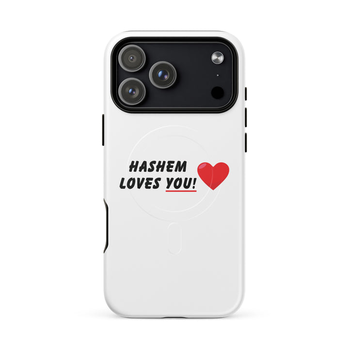 Hashem Loves You Jewish pride magsafe® tough case for iphone® in Matte - front view