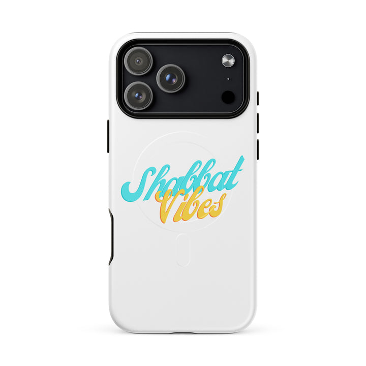 Shabbat Vibes Jewish pride magsafe® tough case for iphone® in Matte - front view