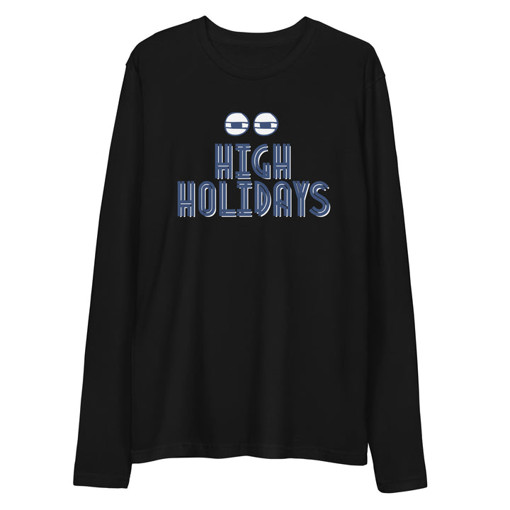 High Holidays Jewish pride fitted crew in Black - back view