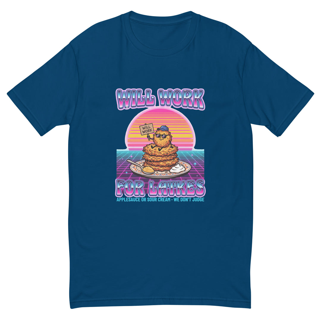 Will Work for Latkes 80s Jewish pride men&