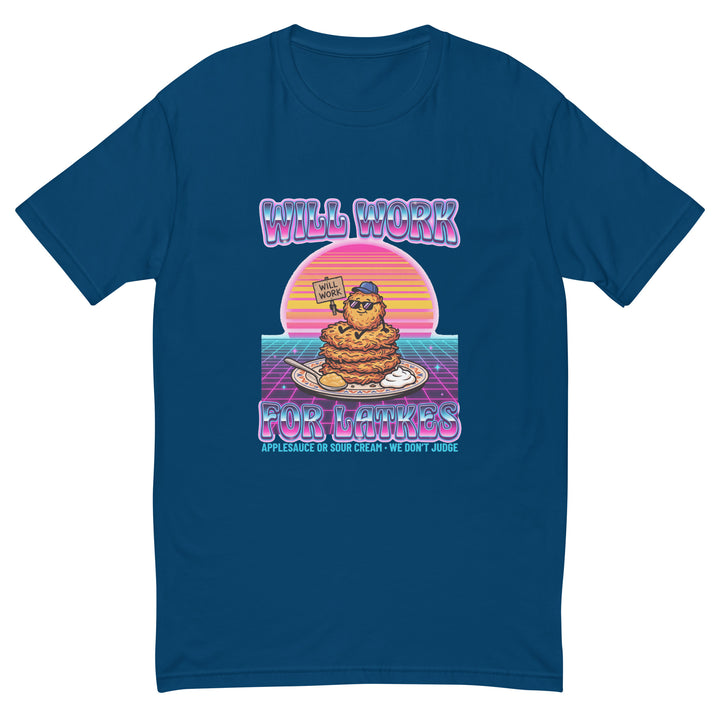 Will Work for Latkes 80s Jewish pride men&